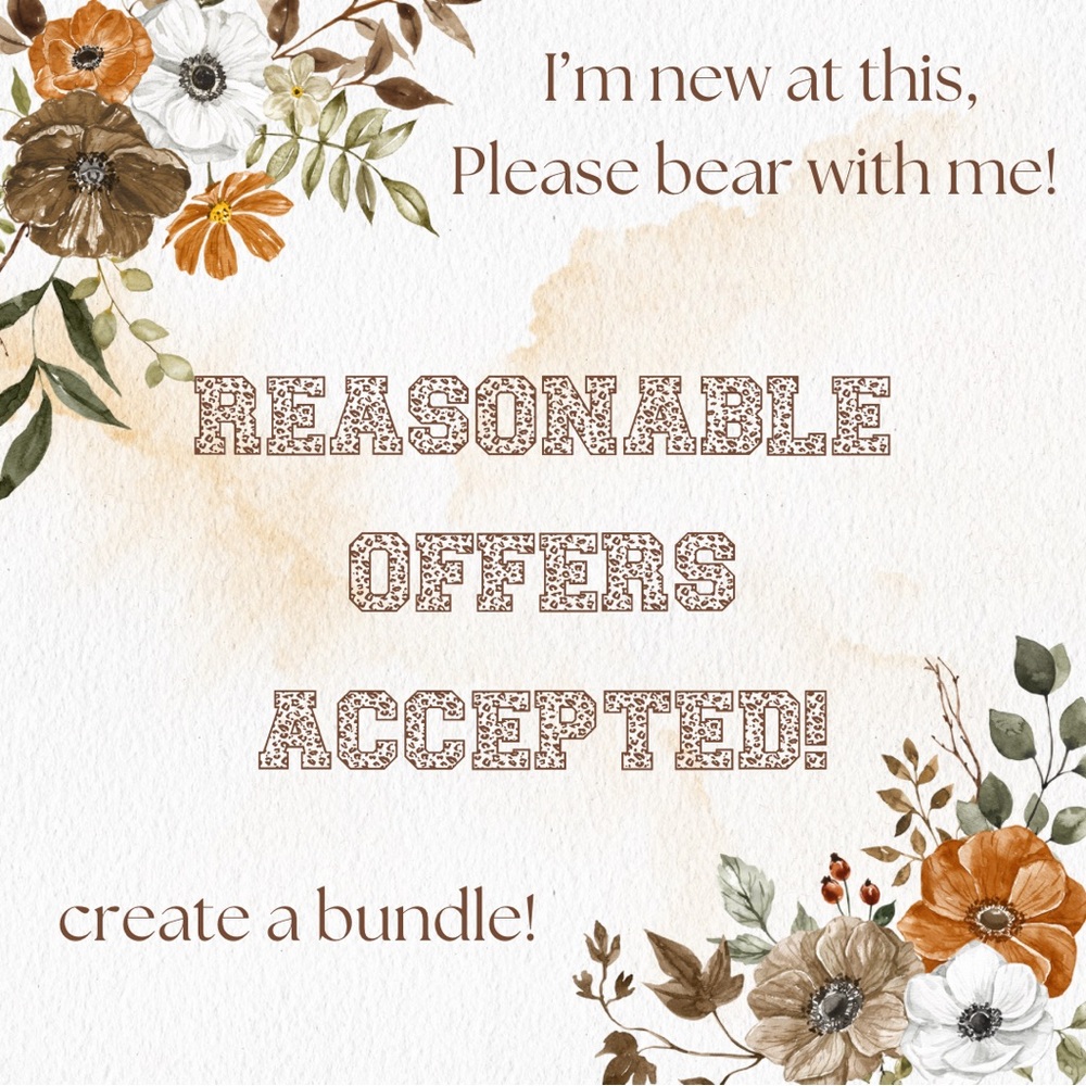 I’m new to this whole Poshmark thing, so please bear with me! 🫶🏻